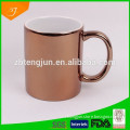 11oz golden mug, ceramic golden colored mug, hot selling ceramic golden mug